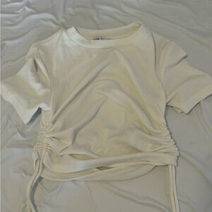 Zara adjustable white tee